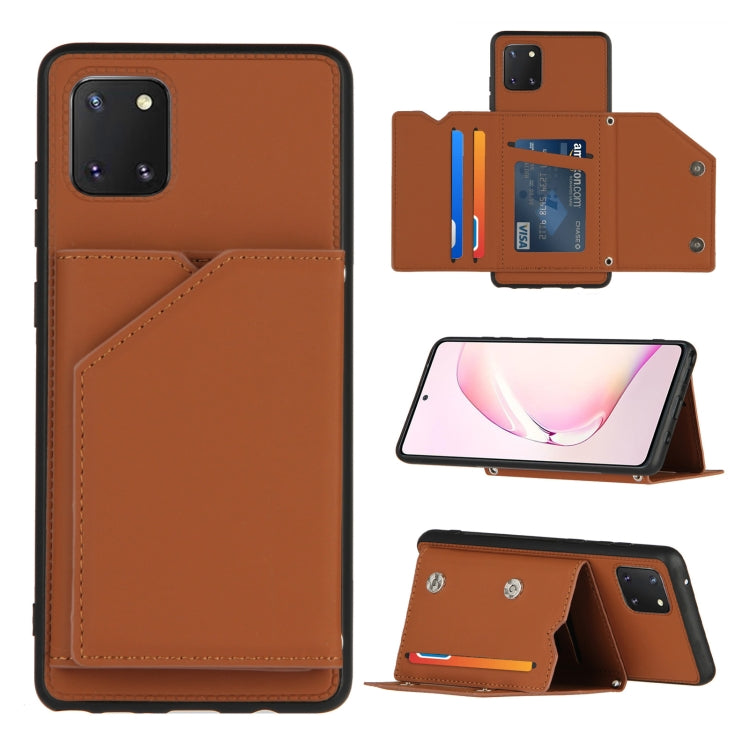 Skin Feel PU + TPU + PC Back Cover Shockproof Case with Card Slots & Holder & Photo Frame, For OPPO Realme 7, For Samsung Galaxy A50 & A30s & A50s, For OPPO Realme C11, For Samsung Galaxy A70 & A70s, For OPPO Realme C15, For Samsung Galaxy M60s & A81��...