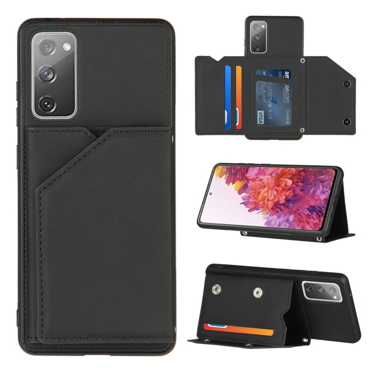Skin Feel PU + TPU + PC Back Cover Shockproof Case with Card Slots & Holder & Photo Frame, For OPPO Realme 7, For Samsung Galaxy A50 & A30s & A50s, For OPPO Realme C11, For Samsung Galaxy A70 & A70s, For OPPO Realme C15, For Samsung Galaxy M60s & A81��...