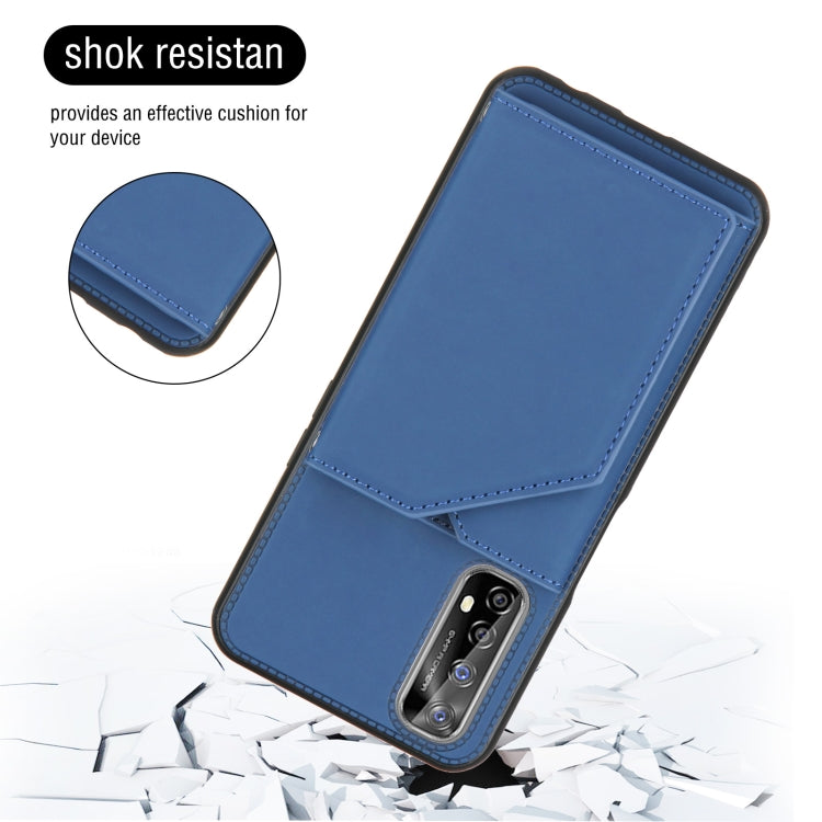 Skin Feel PU + TPU + PC Back Cover Shockproof Case with Card Slots & Holder & Photo Frame, For OPPO Realme 7, For Samsung Galaxy A50 & A30s & A50s, For OPPO Realme C11, For Samsung Galaxy A70 & A70s, For OPPO Realme C15, For Samsung Galaxy M60s & A81��...