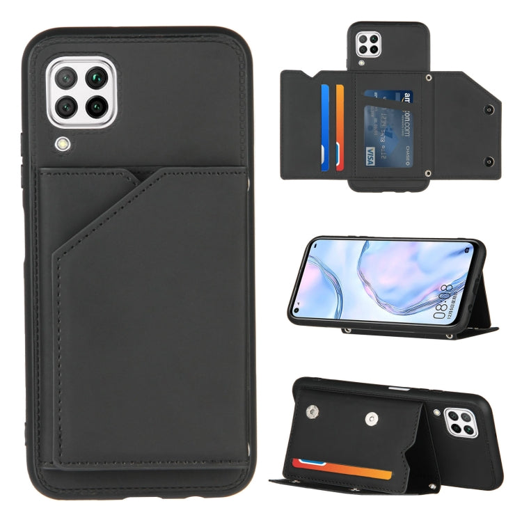 Skin Feel PU + TPU + PC Back Cover Shockproof Case with Card Slots & Holder & Photo Frame, For OPPO Realme 7, For Samsung Galaxy A50 & A30s & A50s, For OPPO Realme C11, For Samsung Galaxy A70 & A70s, For OPPO Realme C15, For Samsung Galaxy M60s & A81��...