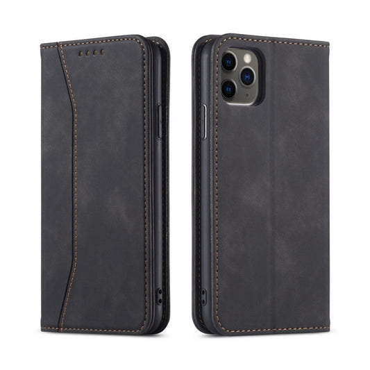 Skin-feel Calfskin Texture Magnetic Dual-Fold Horizontal Flip Leather Case with Holder & Card Slots & Wallet