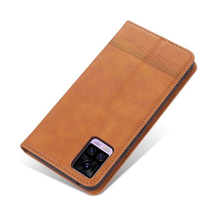ZNS Magnetic Calf Texture Horizontal Flip Leather Case with Card Slots & Holder & Wallet