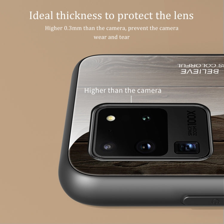 Wood Grain Glass Protective Case