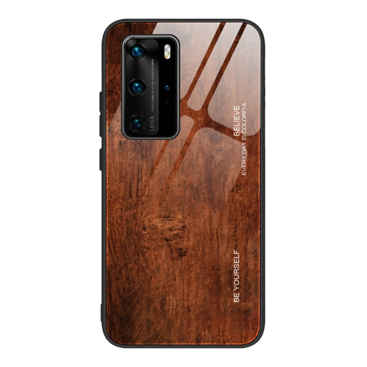 Wood Grain Glass Protective Case, For Huawei P40, For Huawei P40 Pro