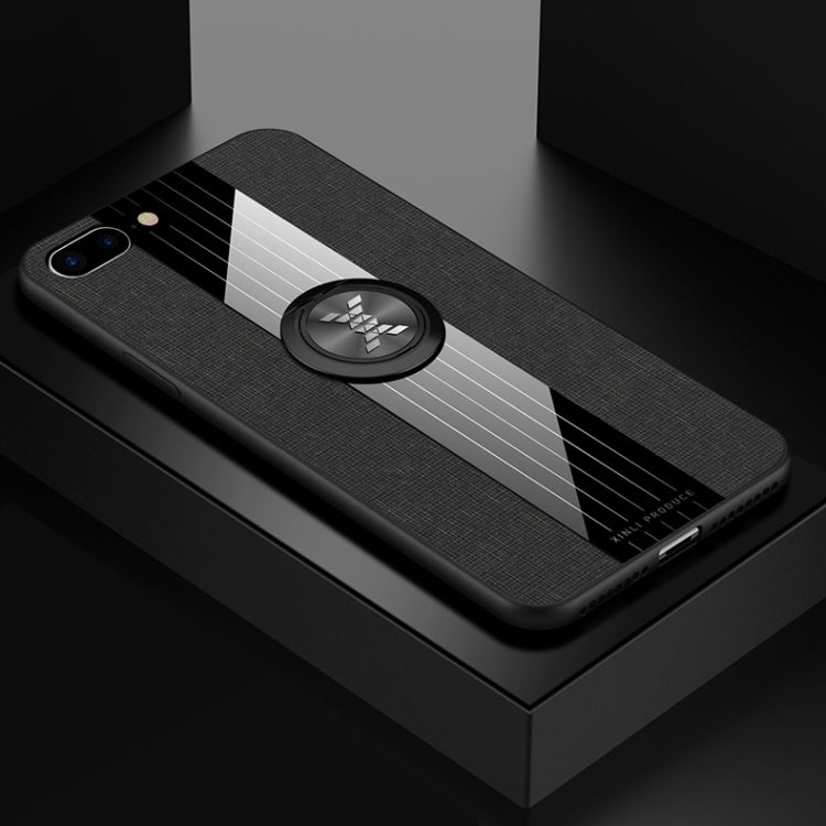 XINLI Stitching Cloth Textue Shockproof TPU Protective Case with Ring Holder, For iPhone 8 / 7, For iPhone 8 Plus / 7 Plus, For iPhone X / XS, For iPhone XR, For iPhone XS Max, For iPhone 6 / 6s, For iPhone 6 Plus / 6s Plus