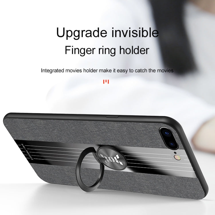 XINLI Stitching Cloth Textue Shockproof TPU Protective Case with Ring Holder, For iPhone 8 / 7, For iPhone 8 Plus / 7 Plus, For iPhone X / XS, For iPhone XR, For iPhone XS Max, For iPhone 6 / 6s, For iPhone 6 Plus / 6s Plus