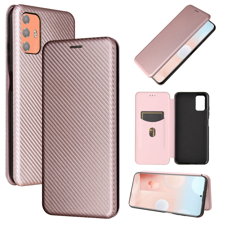 Carbon Fiber Texture Magnetic Horizontal Flip TPU + PC + PU Leather Case with Card Slot, For HTC Desire 21 Pro, For vivo Y51 2020, For OnePlus 9, For UMIDIGI A7S