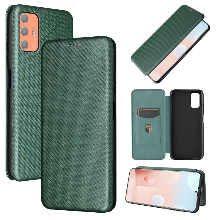 Carbon Fiber Texture Magnetic Horizontal Flip TPU + PC + PU Leather Case with Card Slot, For HTC Desire 21 Pro, For vivo Y51 2020, For OnePlus 9, For UMIDIGI A7S