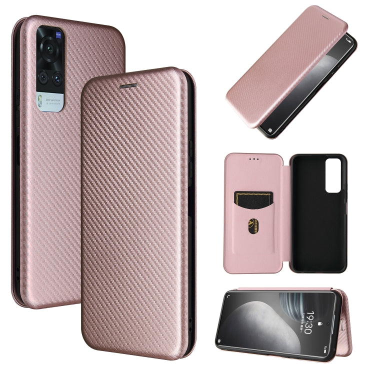 Carbon Fiber Texture Magnetic Horizontal Flip TPU + PC + PU Leather Case with Card Slot, For HTC Desire 21 Pro, For vivo Y51 2020, For OnePlus 9, For UMIDIGI A7S