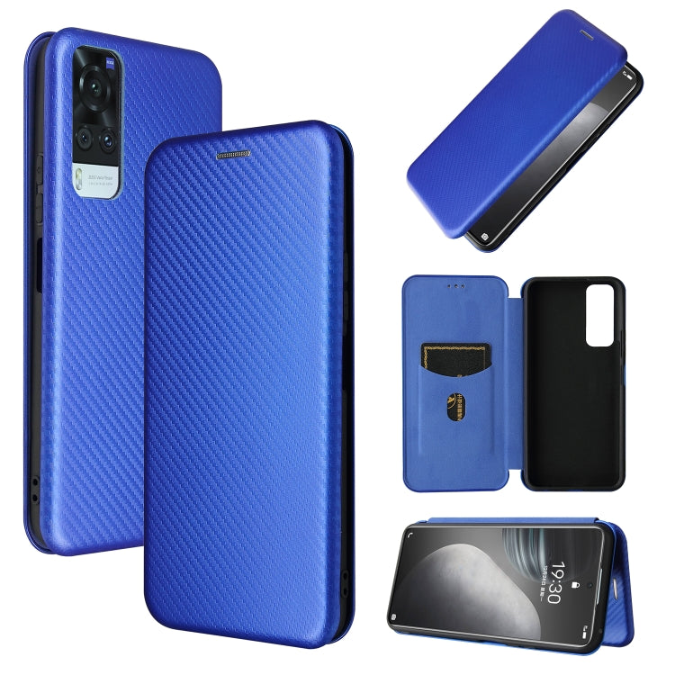 Carbon Fiber Texture Magnetic Horizontal Flip TPU + PC + PU Leather Case with Card Slot, For HTC Desire 21 Pro, For vivo Y51 2020, For OnePlus 9, For UMIDIGI A7S