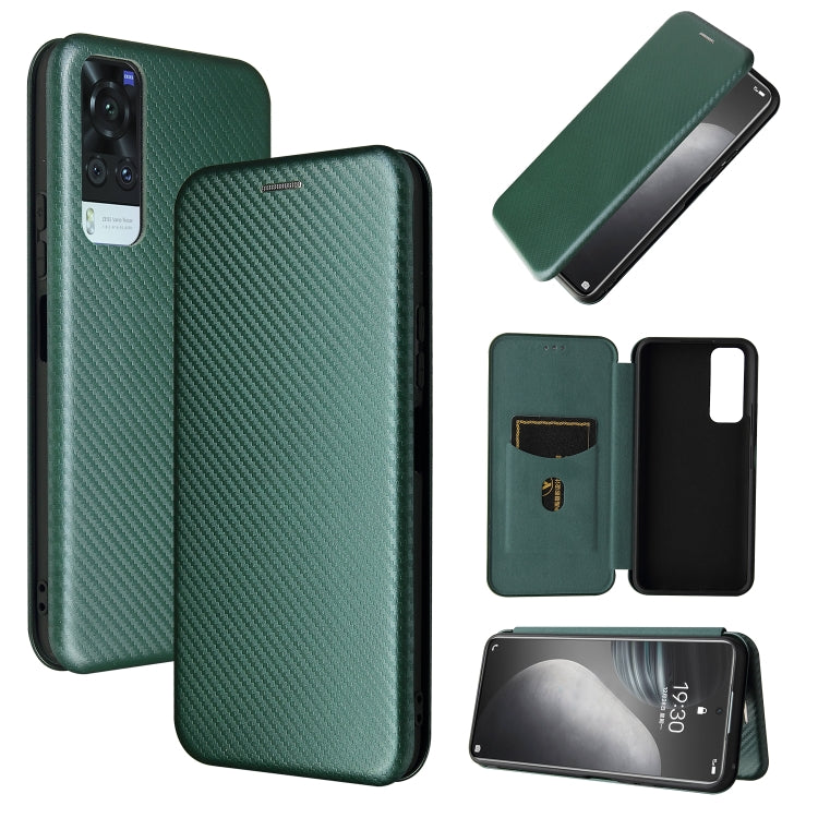 Carbon Fiber Texture Magnetic Horizontal Flip TPU + PC + PU Leather Case with Card Slot, For HTC Desire 21 Pro, For vivo Y51 2020, For OnePlus 9, For UMIDIGI A7S