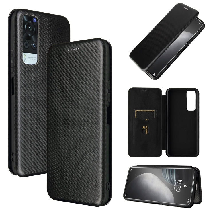 Carbon Fiber Texture Magnetic Horizontal Flip TPU + PC + PU Leather Case with Card Slot, For HTC Desire 21 Pro, For vivo Y51 2020, For OnePlus 9, For UMIDIGI A7S