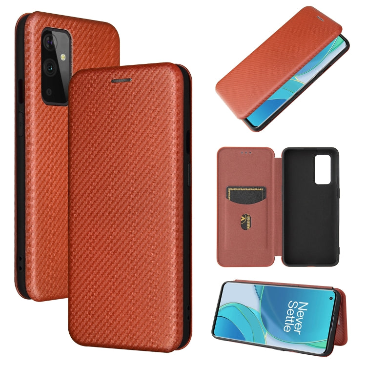 Carbon Fiber Texture Magnetic Horizontal Flip TPU + PC + PU Leather Case with Card Slot, For HTC Desire 21 Pro, For vivo Y51 2020, For OnePlus 9, For UMIDIGI A7S