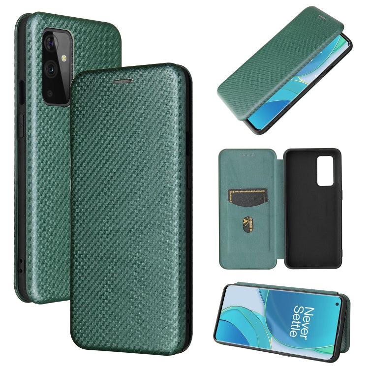 Carbon Fiber Texture Magnetic Horizontal Flip TPU + PC + PU Leather Case with Card Slot, For HTC Desire 21 Pro, For vivo Y51 2020, For OnePlus 9, For UMIDIGI A7S