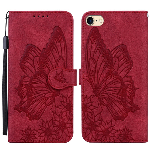 Retro Skin Feel Butterflies Embossing Horizontal Flip Leather Case with Holder & Card Slots & Wallet