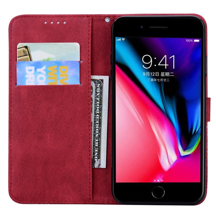 Retro Skin Feel Butterflies Embossing Horizontal Flip Leather Case with Holder & Card Slots & Wallet