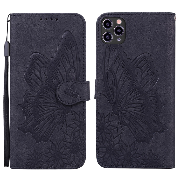 Retro Skin Feel Butterflies Embossing Horizontal Flip Leather Case with Holder & Card Slots & Wallet