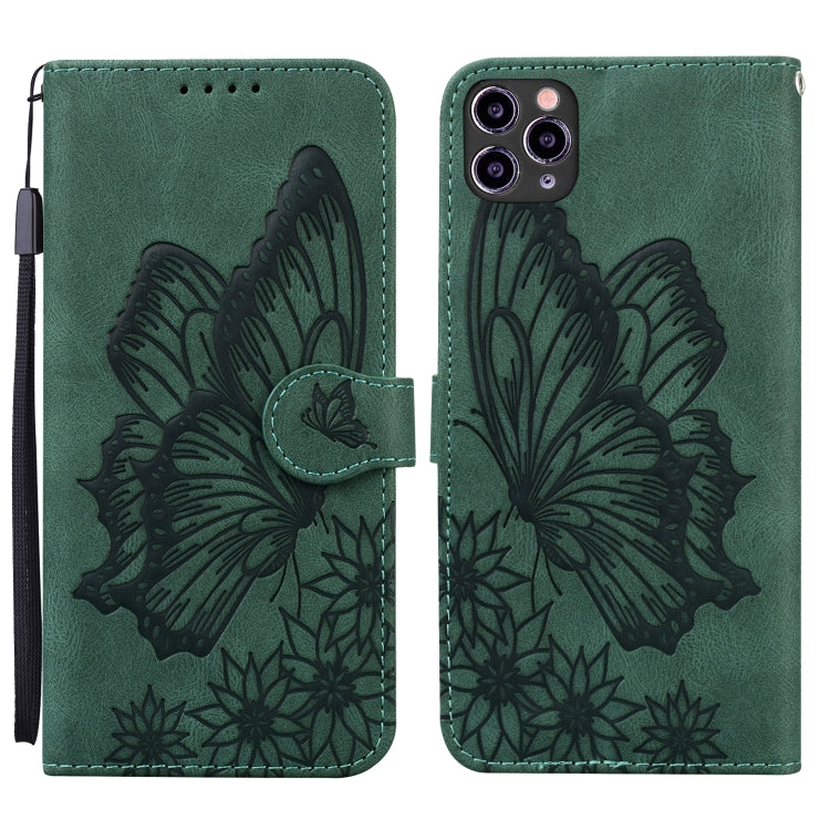 Retro Skin Feel Butterflies Embossing Horizontal Flip Leather Case with Holder & Card Slots & Wallet
