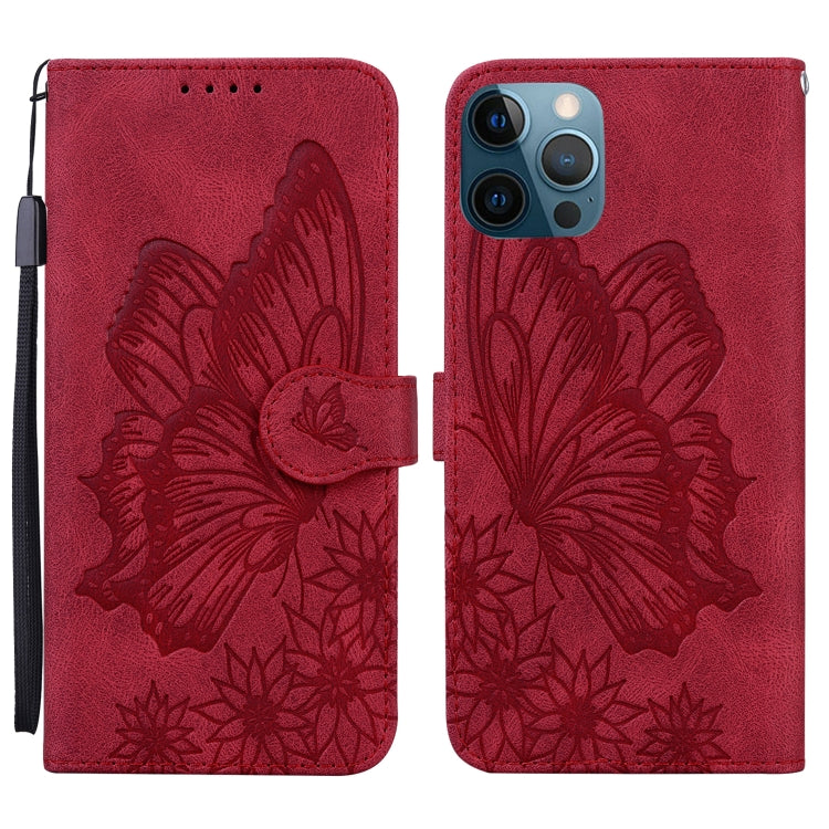 Retro Skin Feel Butterflies Embossing Horizontal Flip Leather Case with Holder & Card Slots & Wallet