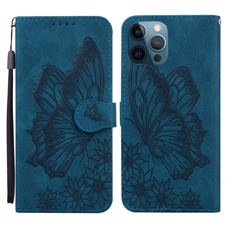 Retro Skin Feel Butterflies Embossing Horizontal Flip Leather Case with Holder & Card Slots & Wallet