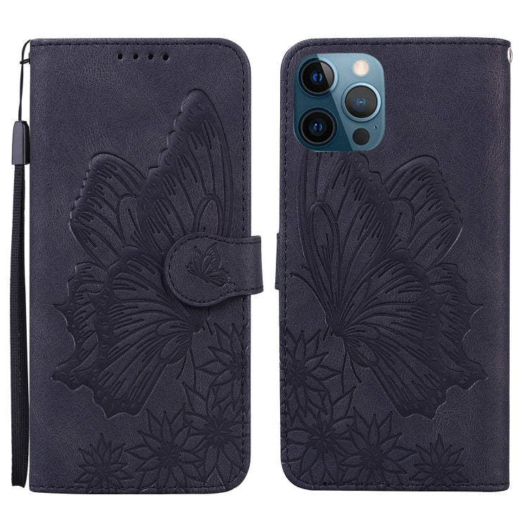 Retro Skin Feel Butterflies Embossing Horizontal Flip Leather Case with Holder & Card Slots & Wallet