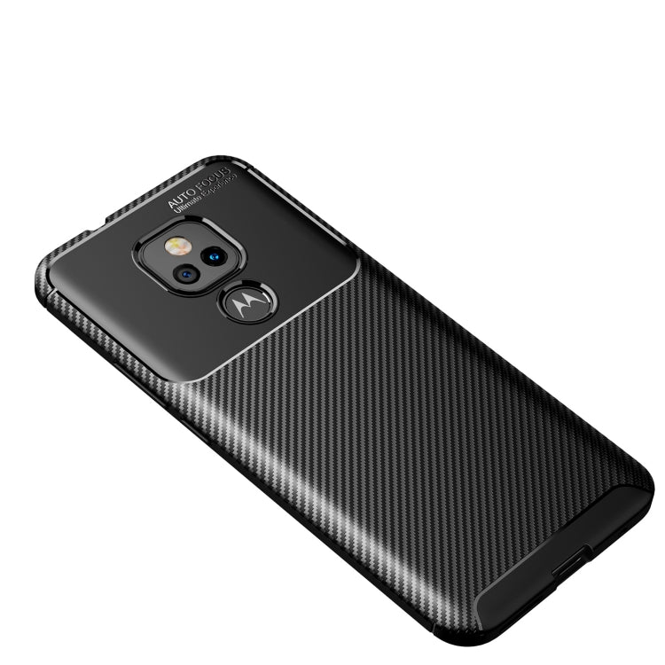 Carbon Fiber Texture Shockproof TPU Case, For Motorola Moto G Play (2021)