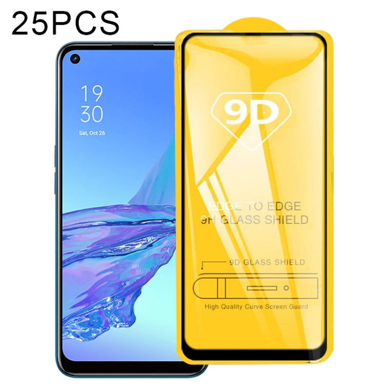 25 PCS 9D Full Glue Full Screen Tempered Glass Film, For OPPO A53 2020, For OPPO A53s, For OPPO A73 2020, For OPPO A93 2020, For OPPO A33 2020, For OPPO Realme 7, For OPPO Realme 7 Pro, For OPPO Realme 7i, For OPPO Realme C15, For OPPO Realme C17������...