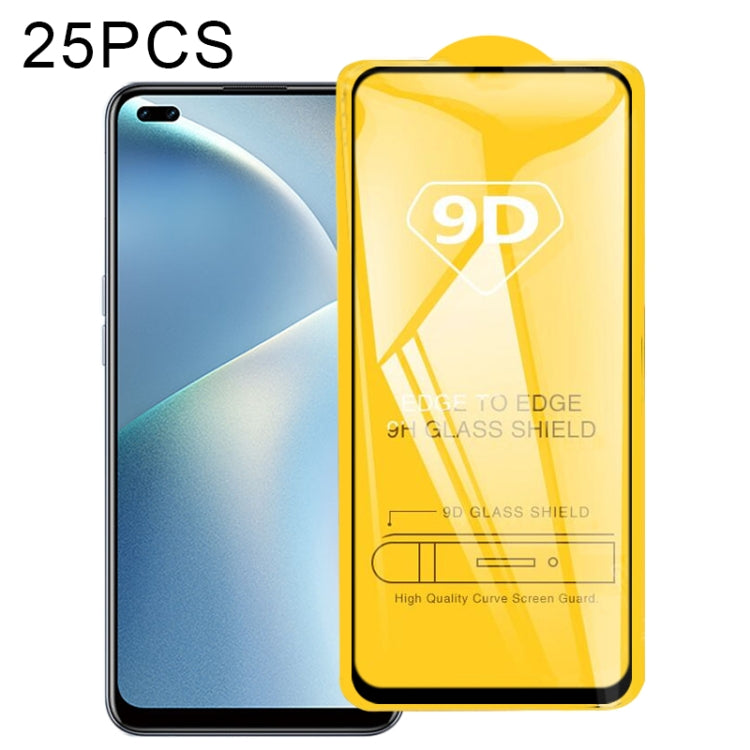 25 PCS 9D Full Glue Full Screen Tempered Glass Film, For OPPO A53 2020, For OPPO A53s, For OPPO A73 2020, For OPPO A93 2020, For OPPO A33 2020, For OPPO Realme 7, For OPPO Realme 7 Pro, For OPPO Realme 7i, For OPPO Realme C15, For OPPO Realme C17������...