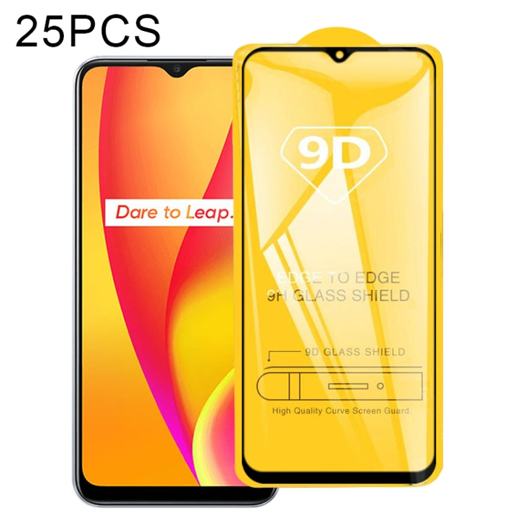25 PCS 9D Full Glue Full Screen Tempered Glass Film, For OPPO A53 2020, For OPPO A53s, For OPPO A73 2020, For OPPO A93 2020, For OPPO A33 2020, For OPPO Realme 7, For OPPO Realme 7 Pro, For OPPO Realme 7i, For OPPO Realme C15, For OPPO Realme C17������...