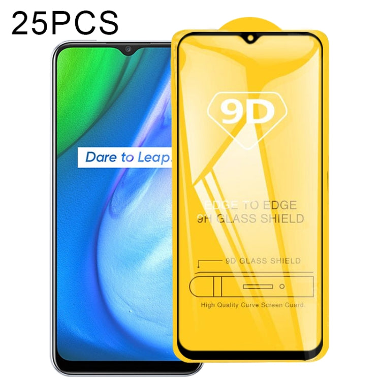 25 PCS 9D Full Glue Full Screen Tempered Glass Film, For OPPO A53 2020, For OPPO A53s, For OPPO A73 2020, For OPPO A93 2020, For OPPO A33 2020, For OPPO Realme 7, For OPPO Realme 7 Pro, For OPPO Realme 7i, For OPPO Realme C15, For OPPO Realme C17������...
