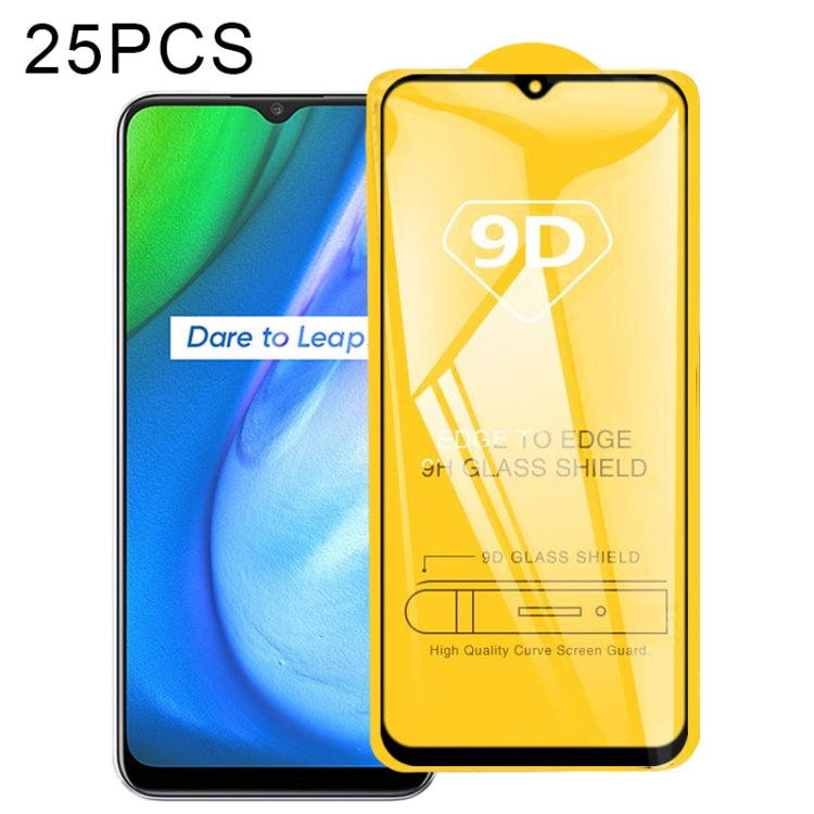 25 PCS 9D Full Glue Full Screen Tempered Glass Film, For OPPO A53 2020, For OPPO A53s, For OPPO A73 2020, For OPPO A93 2020, For OPPO A33 2020, For OPPO Realme 7, For OPPO Realme 7 Pro, For OPPO Realme 7i, For OPPO Realme C15, For OPPO Realme C17������...
