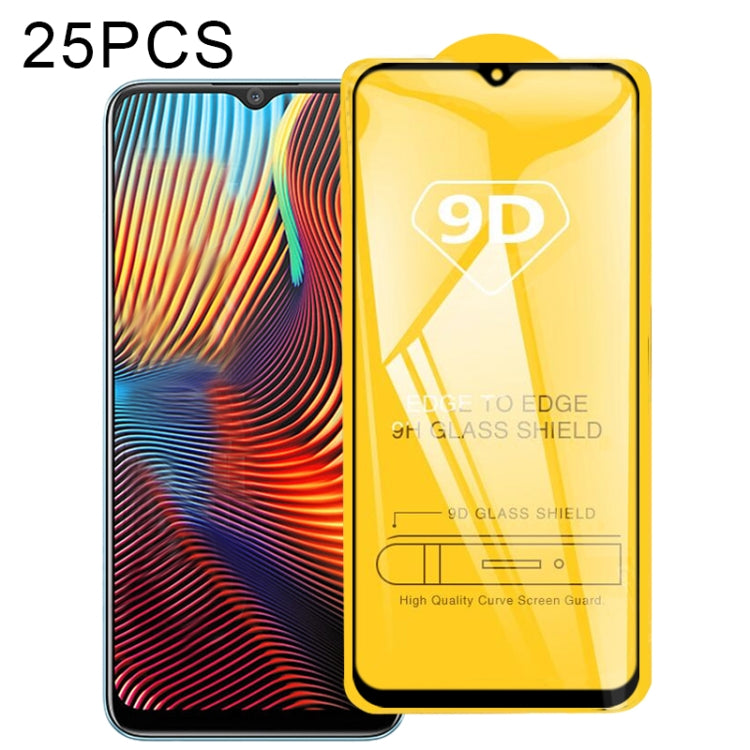 25 PCS 9D Full Glue Full Screen Tempered Glass Film, For OPPO A53 2020, For OPPO A53s, For OPPO A73 2020, For OPPO A93 2020, For OPPO A33 2020, For OPPO Realme 7, For OPPO Realme 7 Pro, For OPPO Realme 7i, For OPPO Realme C15, For OPPO Realme C17������...