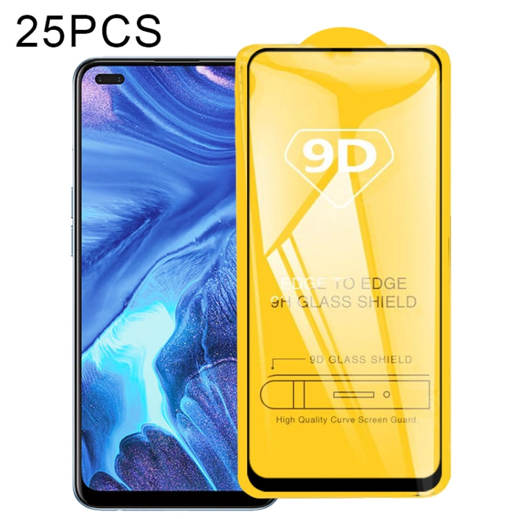25 PCS 9D Full Glue Full Screen Tempered Glass Film, For OPPO A53 2020, For OPPO A53s, For OPPO A73 2020, For OPPO A93 2020, For OPPO A33 2020, For OPPO Realme 7, For OPPO Realme 7 Pro, For OPPO Realme 7i, For OPPO Realme C15, For OPPO Realme C17������...