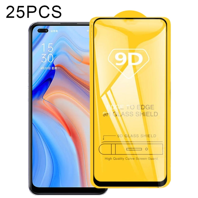 25 PCS 9D Full Glue Full Screen Tempered Glass Film, For OPPO A53 2020, For OPPO A53s, For OPPO A73 2020, For OPPO A93 2020, For OPPO A33 2020, For OPPO Realme 7, For OPPO Realme 7 Pro, For OPPO Realme 7i, For OPPO Realme C15, For OPPO Realme C17������...