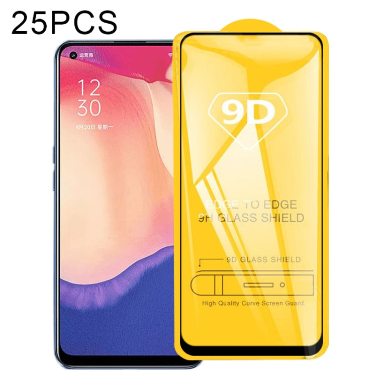 25 PCS 9D Full Glue Full Screen Tempered Glass Film, For OPPO A53 2020, For OPPO A53s, For OPPO A73 2020, For OPPO A93 2020, For OPPO A33 2020, For OPPO Realme 7, For OPPO Realme 7 Pro, For OPPO Realme 7i, For OPPO Realme C15, For OPPO Realme C17������...
