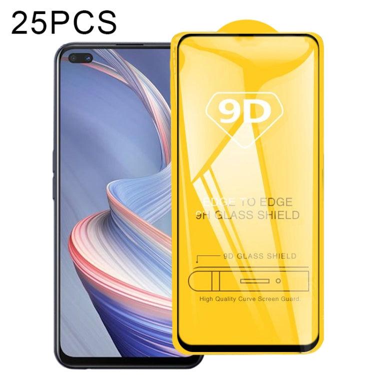 25 PCS 9D Full Glue Full Screen Tempered Glass Film, For OPPO A53 2020, For OPPO A53s, For OPPO A73 2020, For OPPO A93 2020, For OPPO A33 2020, For OPPO Realme 7, For OPPO Realme 7 Pro, For OPPO Realme 7i, For OPPO Realme C15, For OPPO Realme C17������...