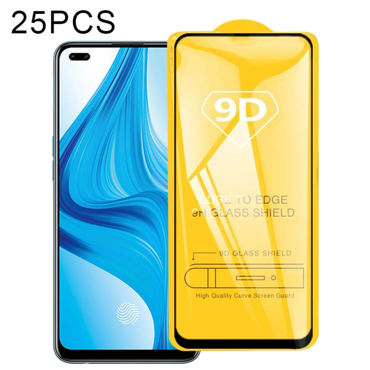 25 PCS 9D Full Glue Full Screen Tempered Glass Film, For OPPO A53 2020, For OPPO A53s, For OPPO A73 2020, For OPPO A93 2020, For OPPO A33 2020, For OPPO Realme 7, For OPPO Realme 7 Pro, For OPPO Realme 7i, For OPPO Realme C15, For OPPO Realme C17������...