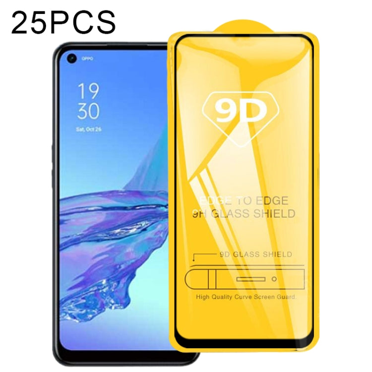 25 PCS 9D Full Glue Full Screen Tempered Glass Film, For OPPO A53 2020, For OPPO A53s, For OPPO A73 2020, For OPPO A93 2020, For OPPO A33 2020, For OPPO Realme 7, For OPPO Realme 7 Pro, For OPPO Realme 7i, For OPPO Realme C15, For OPPO Realme C17������...