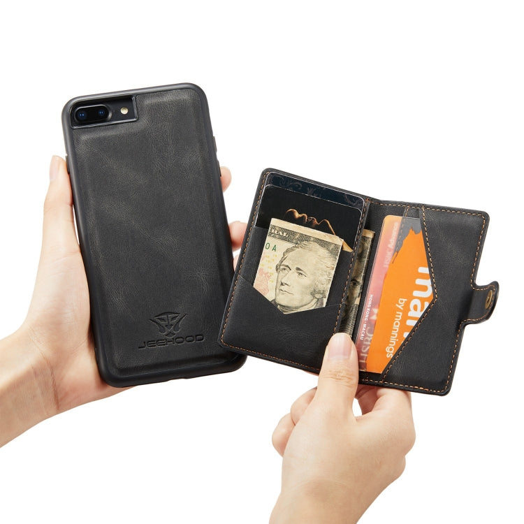 JEEHOOD Retro Magnetic Detachable Protective Case with Wallet & Card Slot & Holder