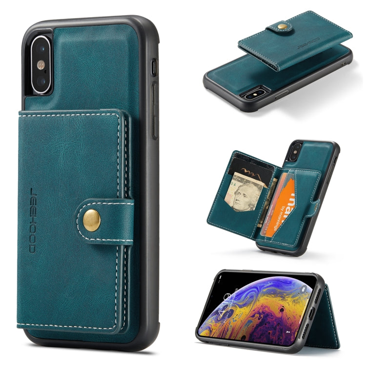 JEEHOOD Retro Magnetic Detachable Protective Case with Wallet & Card Slot & Holder