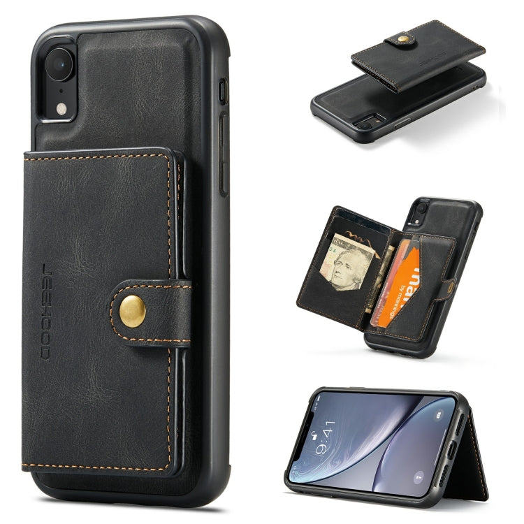 JEEHOOD Retro Magnetic Detachable Protective Case with Wallet & Card Slot & Holder