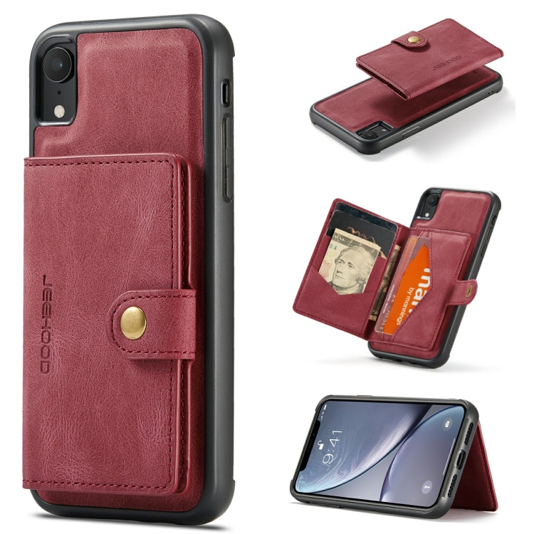 JEEHOOD Retro Magnetic Detachable Protective Case with Wallet & Card Slot & Holder