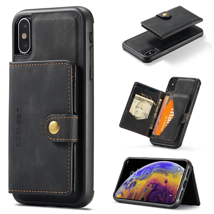JEEHOOD Retro Magnetic Detachable Protective Case with Wallet & Card Slot & Holder