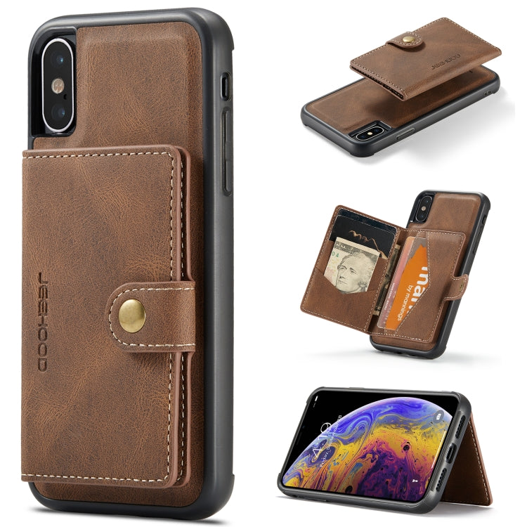 JEEHOOD Retro Magnetic Detachable Protective Case with Wallet & Card Slot & Holder