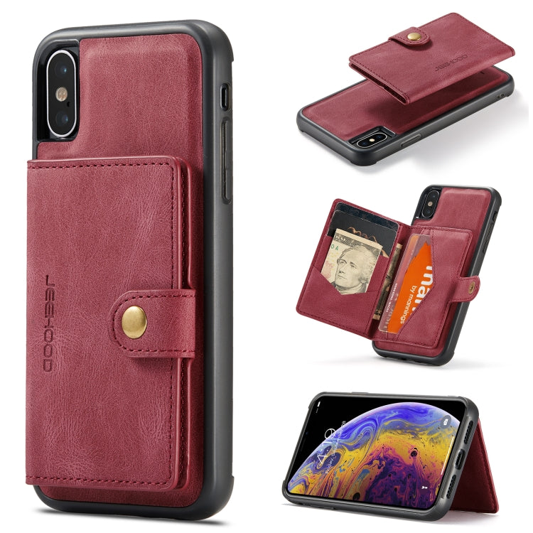 JEEHOOD Retro Magnetic Detachable Protective Case with Wallet & Card Slot & Holder