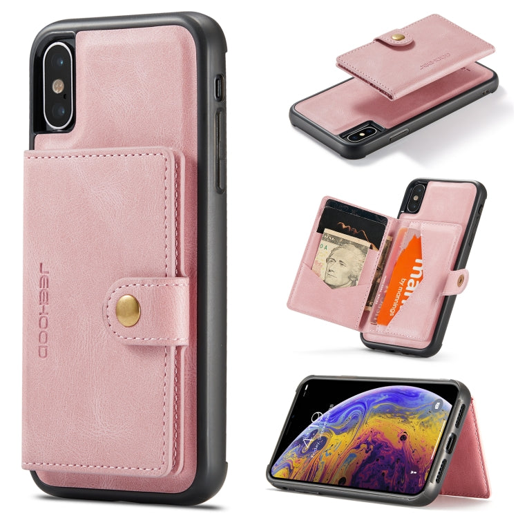 JEEHOOD Retro Magnetic Detachable Protective Case with Wallet & Card Slot & Holder
