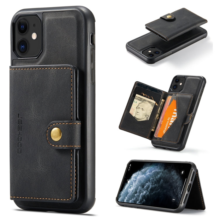 JEEHOOD Retro Magnetic Detachable Protective Case with Wallet & Card Slot & Holder