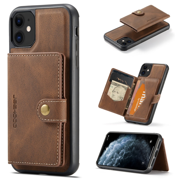 JEEHOOD Retro Magnetic Detachable Protective Case with Wallet & Card Slot & Holder