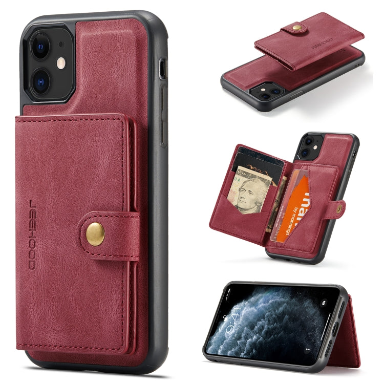 JEEHOOD Retro Magnetic Detachable Protective Case with Wallet & Card Slot & Holder
