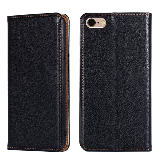 PU + TPU Gloss Oil Solid Color Magnetic Horizontal Flip Leather Case with Holder & Card Slot & Wallet